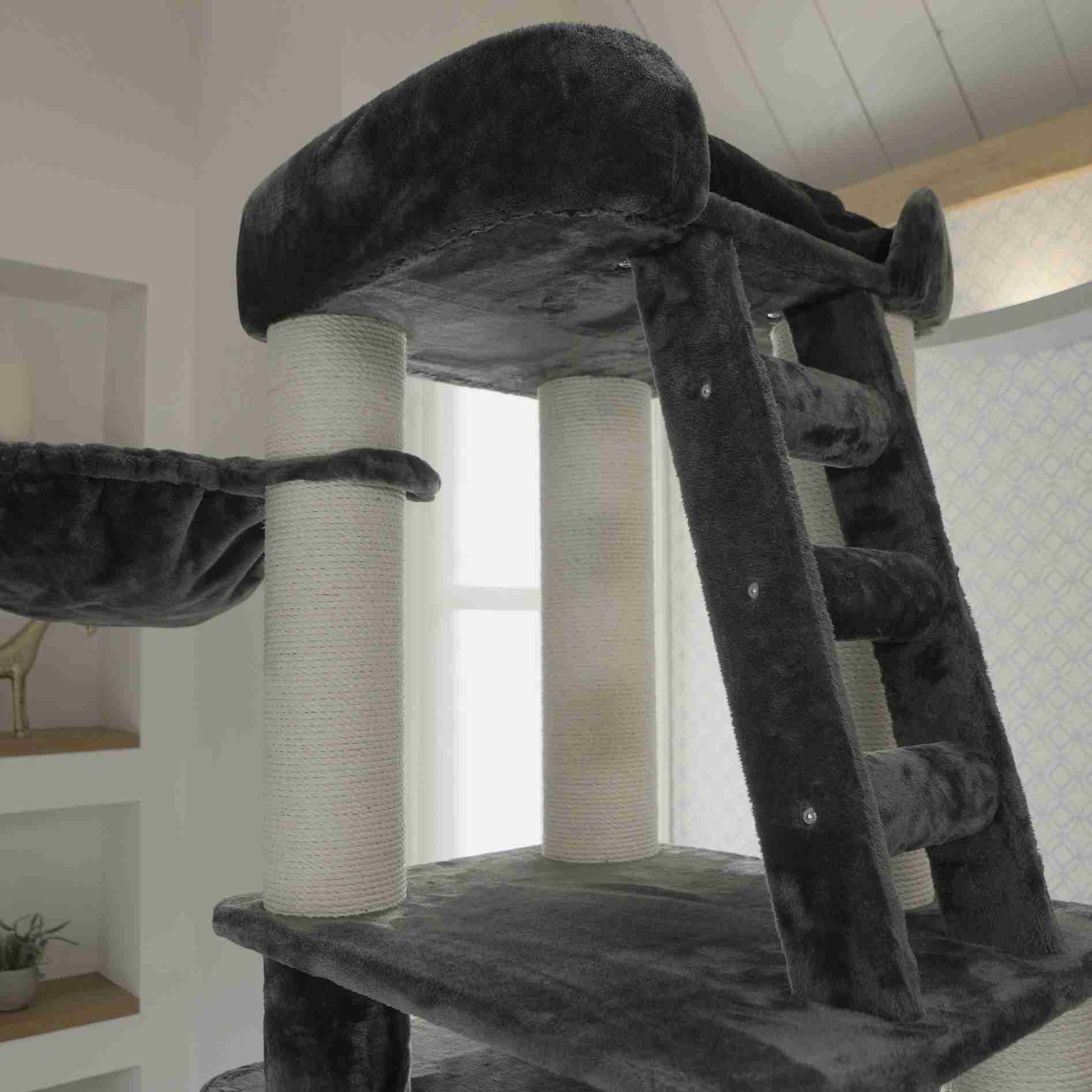 Quapas! Catscratcher Palace Dark Grey
